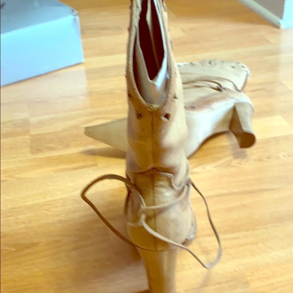 Studded tanned cow boy boots - Picture 6 of 7